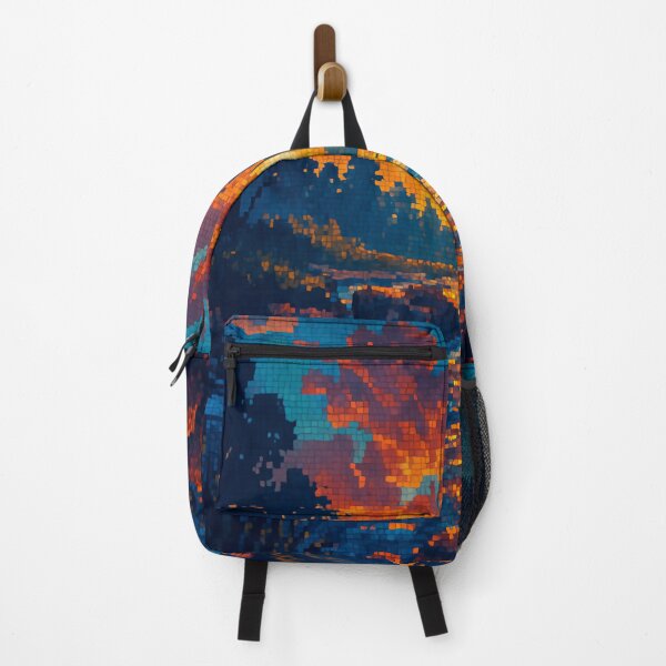 Item preview, Pixel Sunset Over Rapids designed and sold by PaintedPixels01.