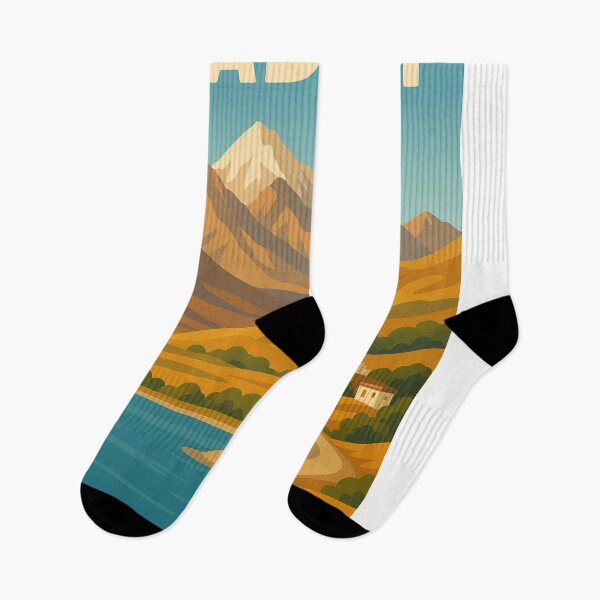 Item preview, Ladakh Mountain Landscape with Stupa and Blue Lake designed and sold by Aryabek.