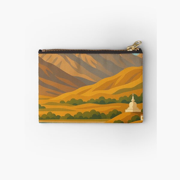 Item preview, Ladakh Mountain Landscape with Stupa and Blue Lake designed and sold by Aryabek.