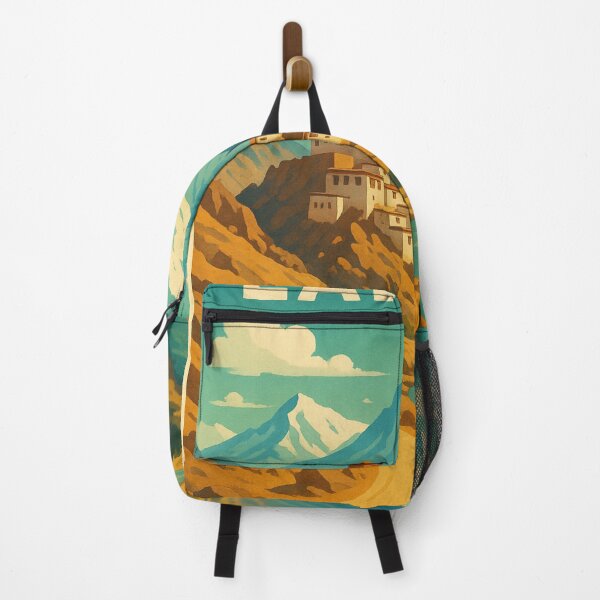 Item preview, Ladakh Cliffside Monastery with River and Mountains designed and sold by Aryabek.