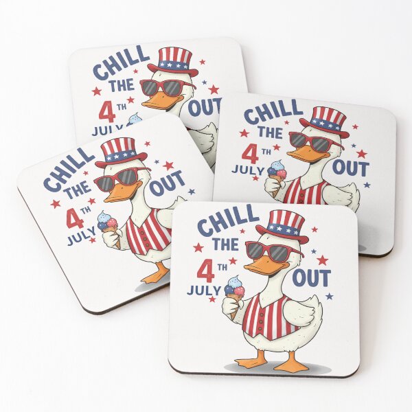 Item preview, Funny July 4th Patriotic Ice Cream Design- Chill the 4th Out Duck designed and sold by wellie-chic.