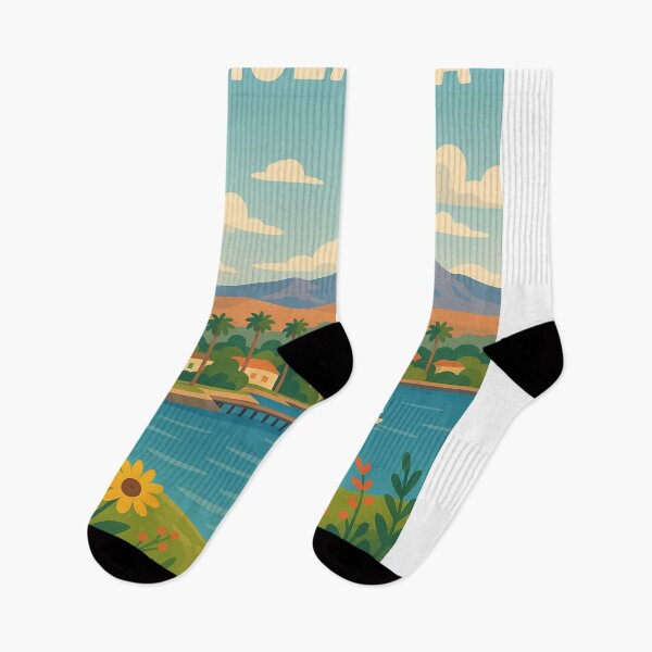 Item preview, Chula Vista Bay with Mountains, Palms, and Sailboat designed and sold by Aryabek.