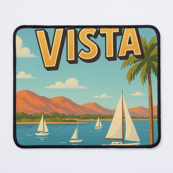 Item preview, Chula Vista Coastal Scene with Sailboats and Mountains designed and sold by Aryabek.
