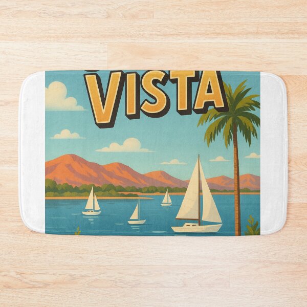 Item preview, Chula Vista Coastal Scene with Sailboats and Mountains designed and sold by Aryabek.