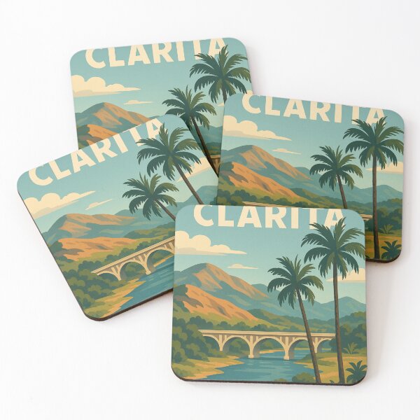 Item preview, Santa Clarita River View with Arched Bridge and Palms designed and sold by Aryabek.