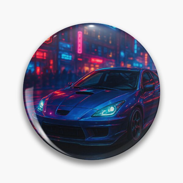 Item preview, Modified Japanese Car Shining Under Vibrant Urban Night Lights designed and sold by RevUpDesign.