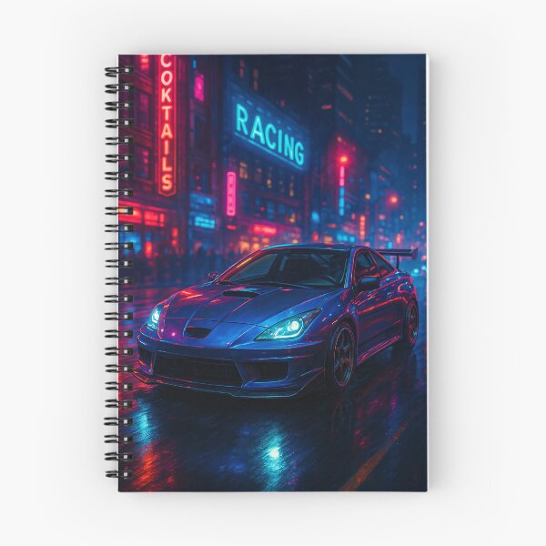 Item preview, Modified Japanese Car Shining Under Vibrant Urban Night Lights designed and sold by RevUpDesign.