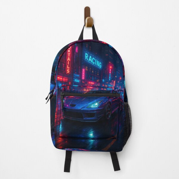 Item preview, Modified Japanese Car Shining Under Vibrant Urban Night Lights designed and sold by RevUpDesign.