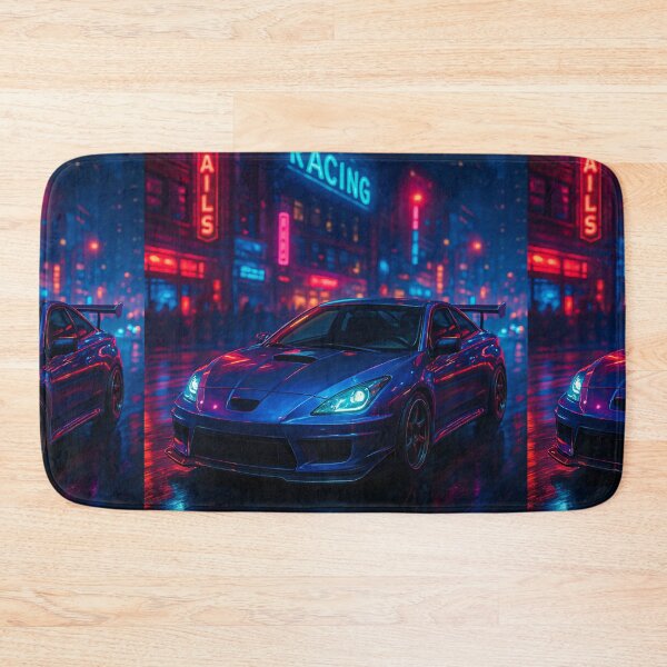 Item preview, Modified Japanese Car Shining Under Vibrant Urban Night Lights designed and sold by RevUpDesign.