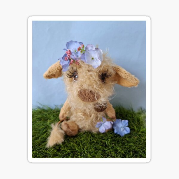 'Gertie the Galloway Cow' Handmade bear from Teddy Bear Orphans Sticker