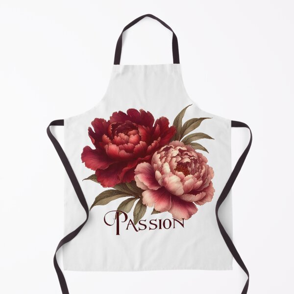 Item preview, Elegant "PASSION" Typography with Vintage Peony Flowers designed and sold by QuirkySpark.