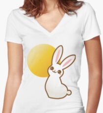 SunBunny! Women's Fitted V-Neck T-Shirt