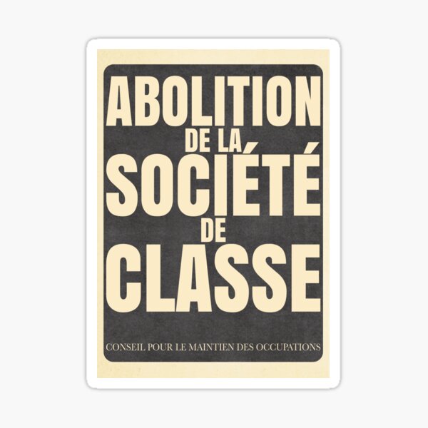 Vista previa del artículo con la obra «Abolición de la sociedad de clases», diseñado y vendido por Radical Poster Collective.