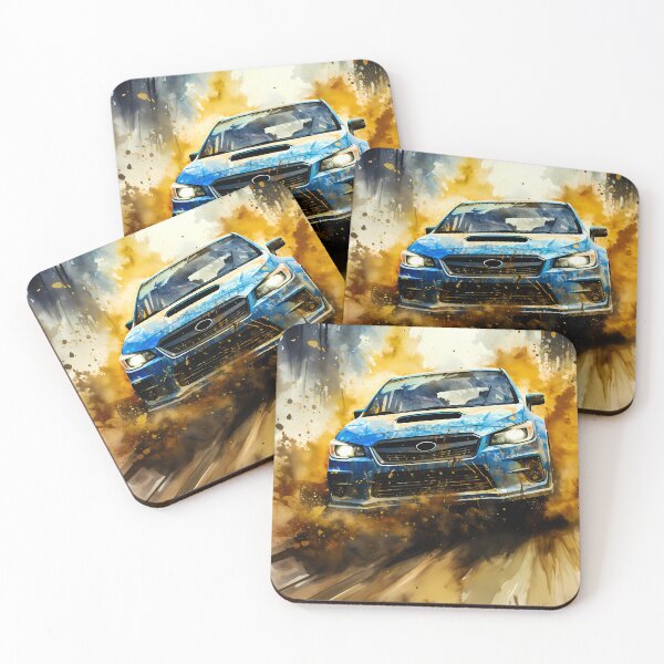 Item preview, Rally Car Drifting Through Muddy Forest In Dramatic Action Scene designed and sold by RevUpDesign.