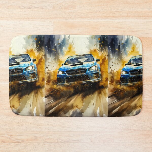 Item preview, Rally Car Drifting Through Muddy Forest In Dramatic Action Scene designed and sold by RevUpDesign.