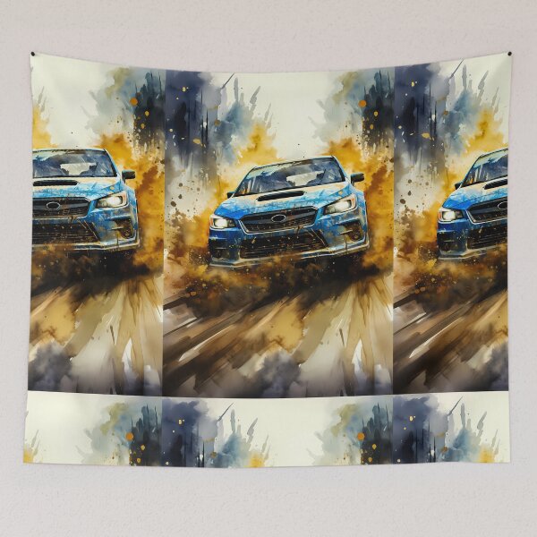 Item preview, Rally Car Drifting Through Muddy Forest In Dramatic Action Scene designed and sold by RevUpDesign.