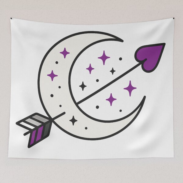 Item preview, Mystic Moon & Heart-Tipped Arrow – Demisexual Love in Focus designed and sold by Rajasekar.