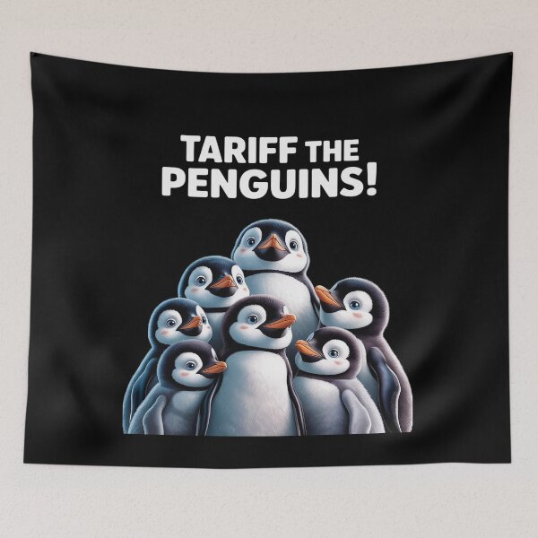 Artikelvorschau, Zölle auf die Pinguine. Trumps Zölle, Aktienmarkt entworfen und verkauft von splindoershop.