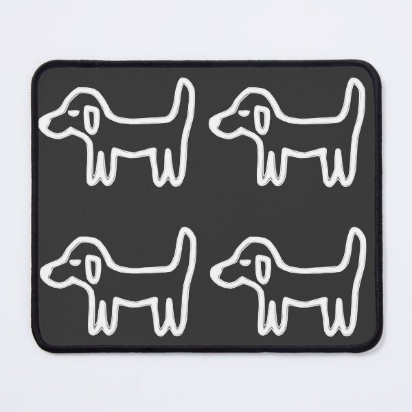 Item preview, Minimal Dog with white outline on anthracite – Reduced line dog designed and sold by Vision Illustrated.