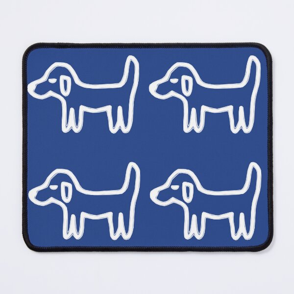Item preview, Minimal Dog with White Outline on Blue – Reduced Line Dog designed and sold by Vision Illustrated.