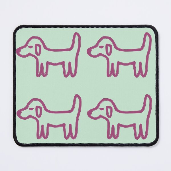 Item preview, Minimal Dog with purple outline on pastel green – Reduced line dog designed and sold by Vision Illustrated.