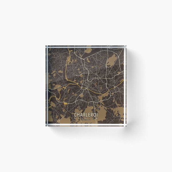 Item preview, Charleroi City Map of Wallonia, Belgium - Pastel designed and sold by deMAP.