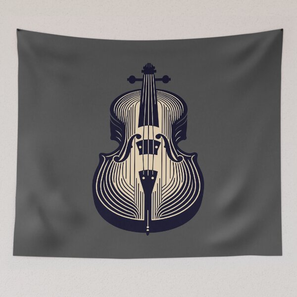Item preview, Elegant Art Deco Cello Illustration designed and sold by BRU Design.