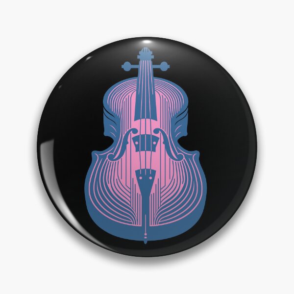 Item preview, Retro Pink and Blue Cello Art designed and sold by BRU Design.