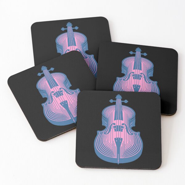 Item preview, Retro Pink and Blue Cello Art designed and sold by BRU Design.