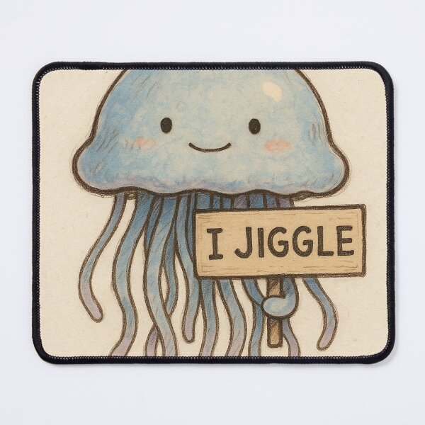 Item preview, I Jiggle Jellyfish designed and sold by Cozy Moss Studio.