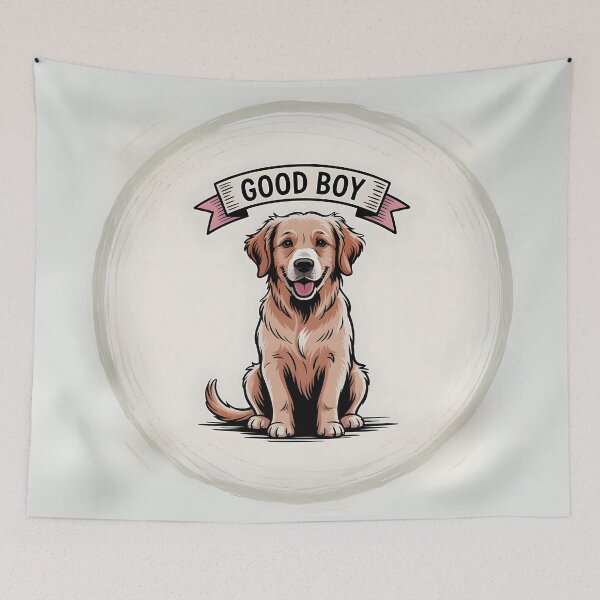 Item preview, Puppy surrounded by a grunge circle designed and sold by Marcu Ioachim.