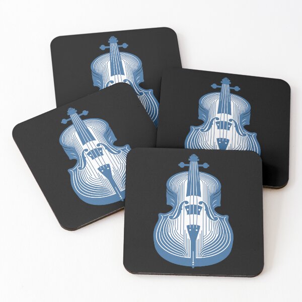 Item preview, Blue and White Cello Line Art designed and sold by BRU Design.