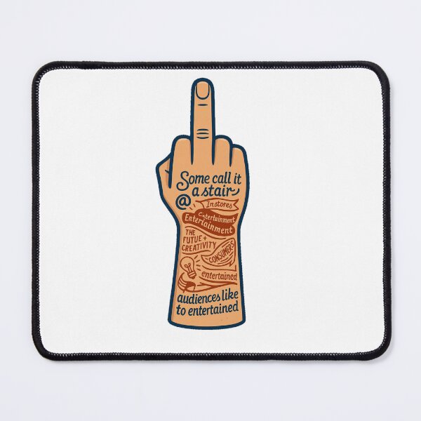 Item preview, Middle Finger Infographic – Satirical Pop Art on Entertainment & Consumer Culture designed and sold by BeUniqueCo.
