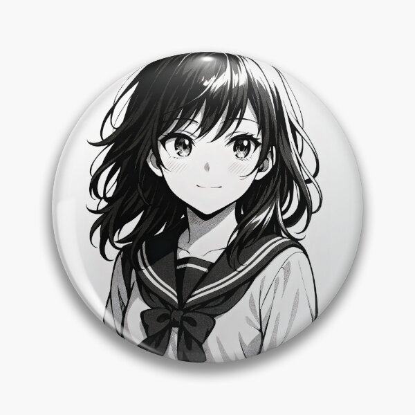 Item preview, Beautiful Anime Girl in Manga Style Portrait designed and sold by Amr Siam.