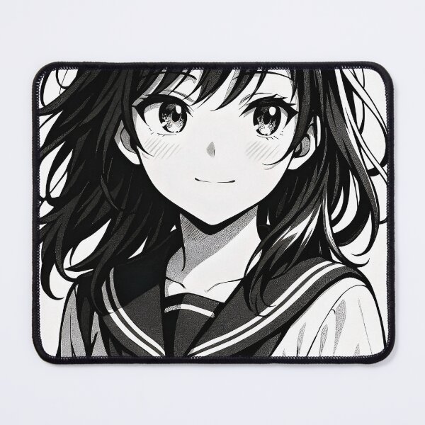 Item preview, Beautiful Anime Girl in Manga Style Portrait designed and sold by Amr Siam.