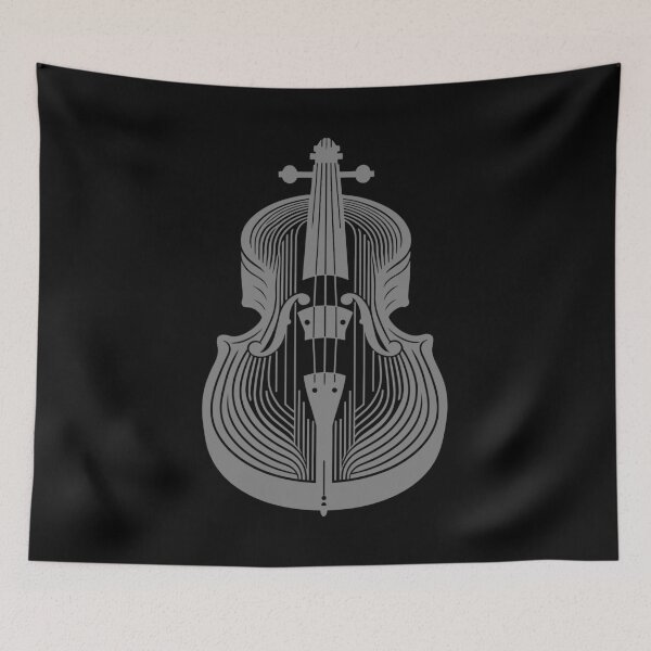 Item preview, Minimalist Gray Cello Silhouette designed and sold by BRU Design.