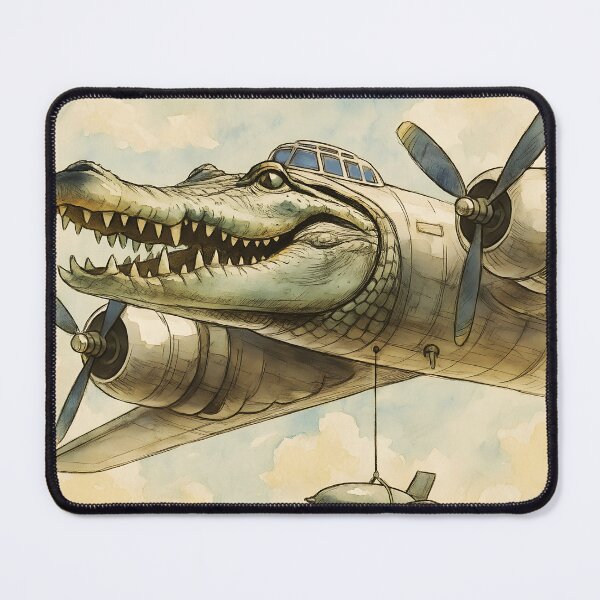Item preview, Bombardiro Crocodilo Watercolor Meme Art designed and sold by EmeraldeaArt.