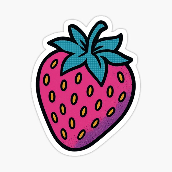 Item preview, Pop Art Strawberry – Retro Fruit Design designed and sold by Dark Side of The Merch.