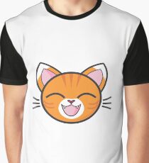 Happy Tabby Kitty Sticker! Graphic T-Shirt