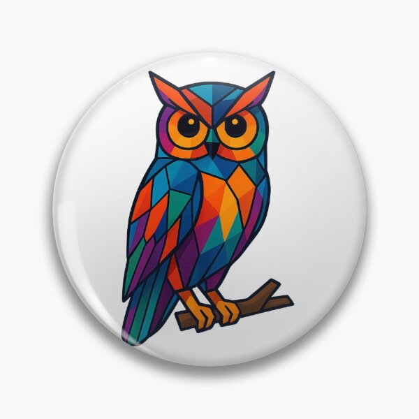 Item preview, Prismatic Owl Perched designed and sold by TheWonkyEaselCo.