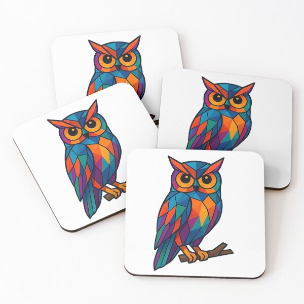 Item preview, Prismatic Owl Perched designed and sold by TheWonkyEaselCo.