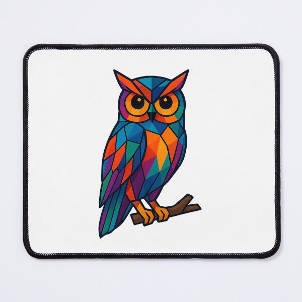 Item preview, Prismatic Owl Perched designed and sold by TheWonkyEaselCo.