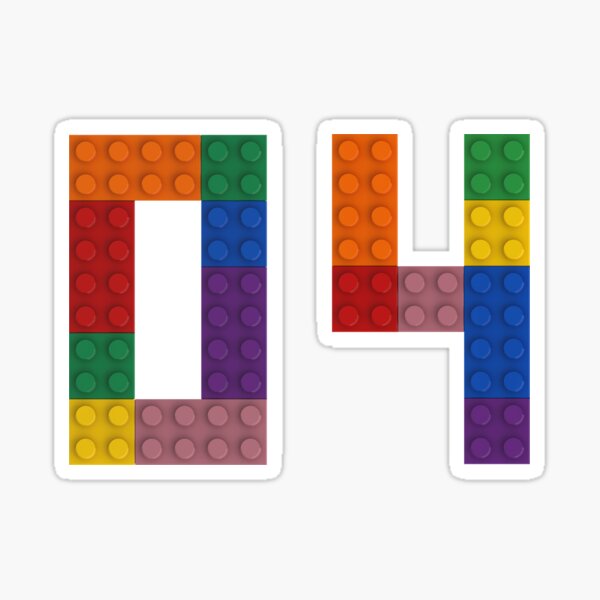 Item preview, 04 numbering made of bricks designed and sold by Brickification.