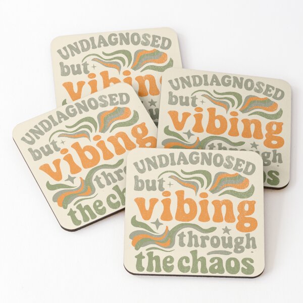 Item preview, Undiagnosed but Vibing – ADHD Chaos Humor Design for Neurodivergent Minds designed and sold by Honominu.