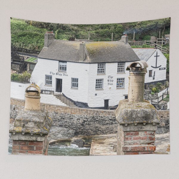 Item preview, chimney pots Porthleven,Ship Inn designed and sold by kathleenjean.
