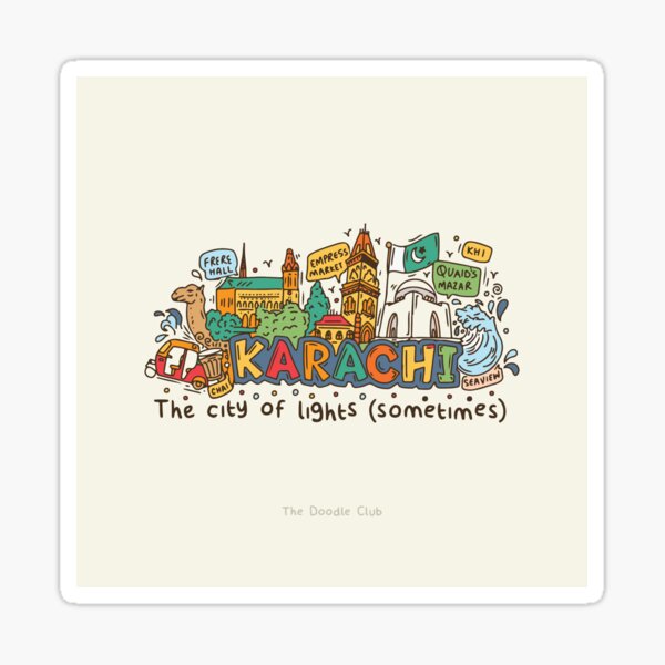 Item preview, Karachi City Doodle Art  designed and sold by thedoodleclub.