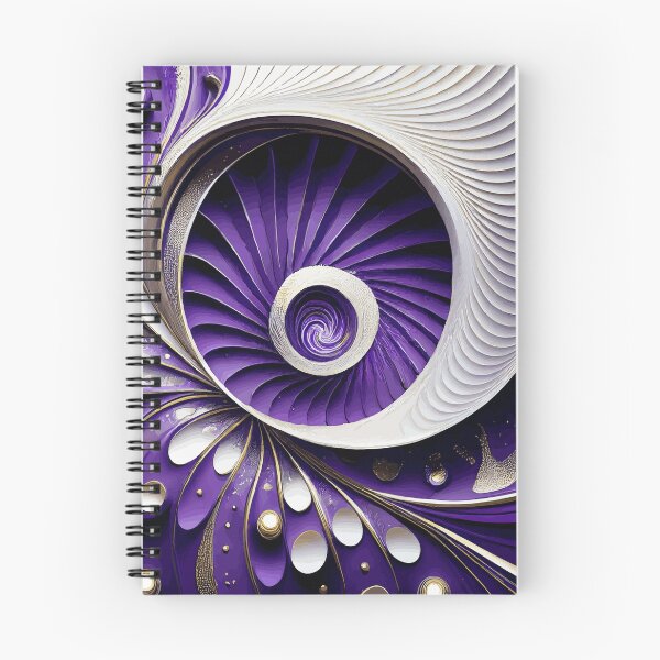 Item preview, Abstract Spiral  Purple and White 172 designed and sold by Vicky Brago-Mitchell®.