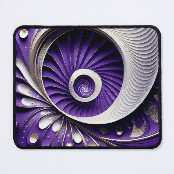 Item preview, Abstract Spiral Purple and White 172 designed and sold by Vicky Brago-Mitchell®.