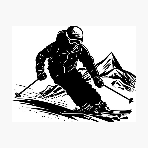 Item preview, Skiing Snowboarding Cross-country Ski Slope Ski Alps Downhill  designed and sold by inkoutninja.