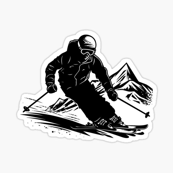 Item preview, Skiing Snowboarding Cross-country Ski Slope Ski Alps Downhill  designed and sold by inkoutninja.